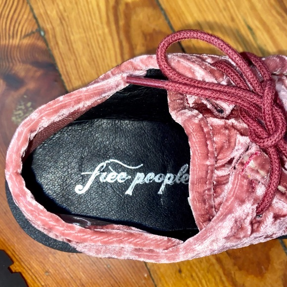 Free People Convertible Velvet Loafers Platform Creepers Oxford Boots Lug Sole - Picture 8 of 9